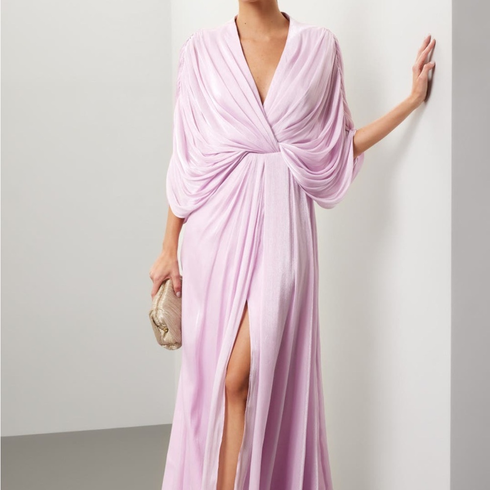 Badgley Mischka Soft Pink Satin Dress